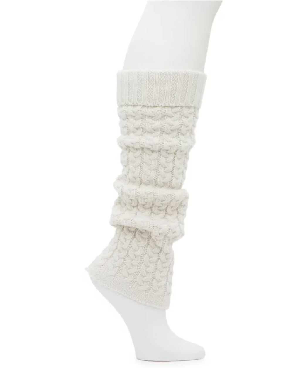 Cable Knit Cream Leg Warmers